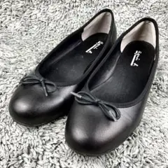 美品 アニエスベー♡ レザー　フラットパンプス　黒　ブラック　38