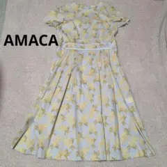 AMACA アマカ【LIBERTY】Archive Lilac フレアワンピース