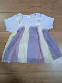 90cm半袖　パープル　チュニック