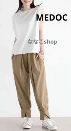 新品タグ付 MEDOC ノースリーブカットソー　ホワイト