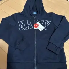 ネイビー Navyロゴ入り パーカー 120サイズ