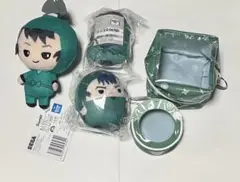 食満留三郎　ぬいぐるみ　ポーチ　5点セット