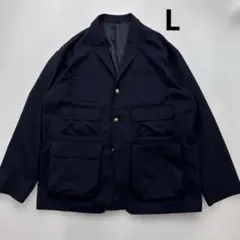 ビームス　3ステップポケットブレザージャケット　ネイビー　Lサイズ