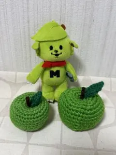 グリーンアップル　青リンゴ　あみぐるみ2個セット