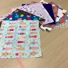 A13★約25cm×約25cm/10枚/パッチワーク/国産プリント生地