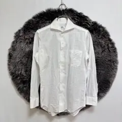 SUIT SELECTリネンコットンカッターシャツ（M84）ホワイト　オフィス