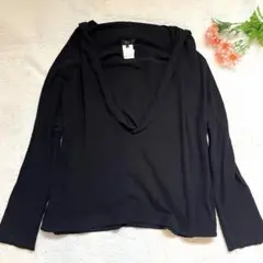 Y's ブラック Vネック長袖トップス サイズ2
