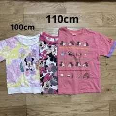 ミニーマウス Tシャツ 100cm、110cm 3枚セット