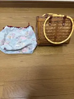 カゴバック　巾着袋付き