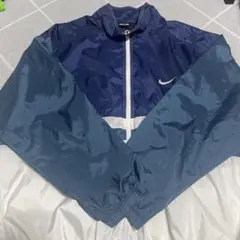Nike ジップアップ ナイロンジャケット L ネイビー