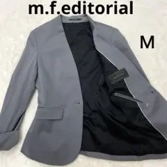 m.f.editorialエムエフエディトリアル　ノーカラージャケットグレー