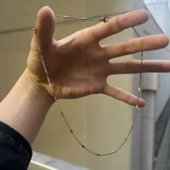 シルバー ステンレススチール ネックレス 約50cm