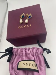 GUCCI クリスタル付きビー(ハチ)ピアス 片耳　bee 難あり　箱あり GUCCI クリスタル付きビー(ハチ)ピアス 片耳 bee 難あり 箱あり