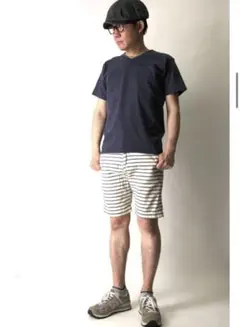 KAFIKA カフィカ　ボーダーハーフパンツ　Sサイズ