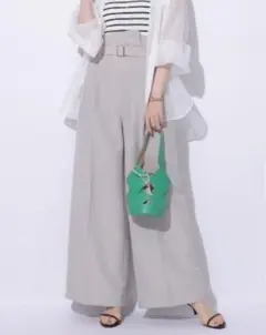 アプワイザーリッシェアシメウエストワイドパンツ