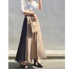 サイドプリーツスカート LilyBrown