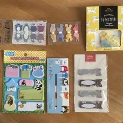 《まだまだ使える！》 付箋、シール　6点セット