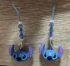 【ディズニー】スティッチ 鈴ストラップ　2個セット