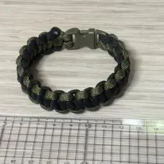 オリーブグリーン ブラック パラコードブレスレット