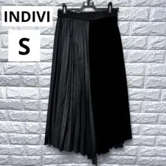 INDIVI インディヴィ ツートンプリーツロングスカート 36 S