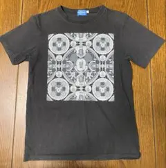 ミッキーマウス プリント Tシャツ 黒　ディズニー