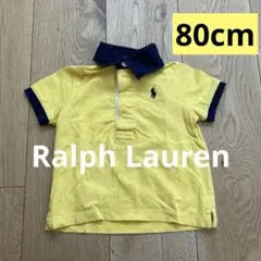 ラルフローレン　80cm 半袖　ポロシャツ　イエロー　ネイビー　黄色　紺色
