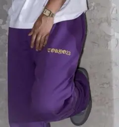 ★TOKYO23★パンツ　スウェット　パープル　M ステッカー付