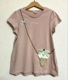 美品anyFAM 半袖Tシャツたチュニック140cm エニィファムオンワード樫山