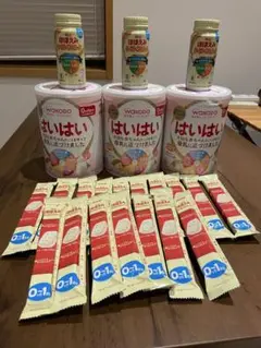 [新品・未使用]粉ミルク×3缶+ミルク200ml×3缶+キューブ17袋