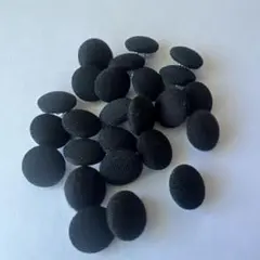 布製黒ボタン 20個➕5個