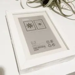 【新品】IKEA RIBBA フォトフレーム 木製　リムホワイト