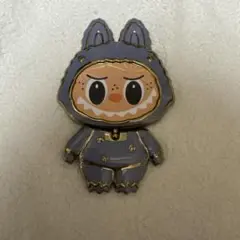 ①ラブブ　青グレー　スマホスタンド　鏡つき