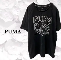 PUMA『プーマ』Tシャツ【L】ブラック 黒　大きい　コットン　半袖