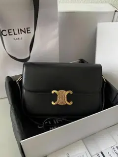 CELINE ブラック ショルダーバッグ