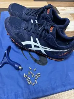 asics EFFORT スパイクシューズ ネイビー