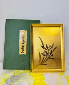 【新品】金箔工芸品　名刺盆　説明書つき
