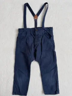 Zara BabyBoy サスペンダー付きネイビーパンツ 18/24m