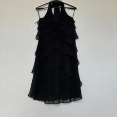 値下げ。美品　ブラックフリルホルタードレス　ROSA