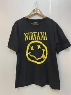 BROADWAY アーティスト スマイル ロゴ プリント S/S Tシャツ L