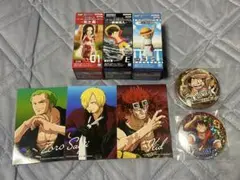 ワンピース　ONE PIECE ワーコレ　ブロマイド　缶バッジ　8点セット