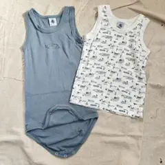 プチバトー 肌着 2枚セット