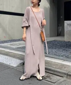【CAPRICIEUX LE'MAGE】 ボレロSETニットキャミワンピース