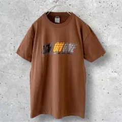 《 ONE 》メンズ　ブラウン　 グラフィックTシャツ　半袖Tシャツ　 Lサイズ