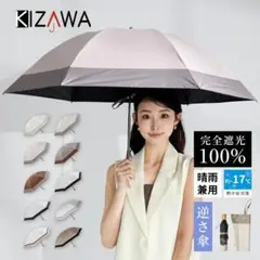 【美品】KIZAWA折りたたみ日傘バイカラー