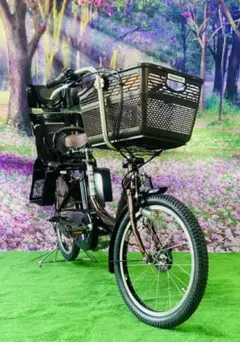 ○❷ 4409 新品長生き8.9A 新品日本製タイヤ20 子供乗せ電動自転車