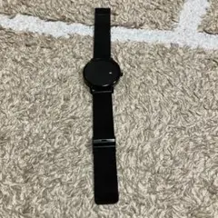 ブラックメッシュ腕時計 日付表示付き