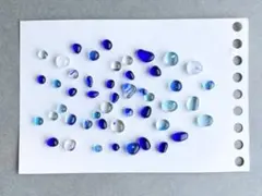 [匿名配送]琉球ガラス ナギット 小さめ 青Mix