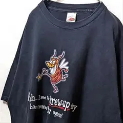 テネシーリバー SCREW UP 妖精 ロゴ Tシャツ ブラック黒 XL古着