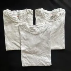 Hanes ホワイト半袖シャツ　 Mサイズ 3枚セット　ヘインズ　無地　白