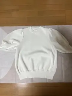 新品未使用yori コットンパフスリーブニット ホワイト